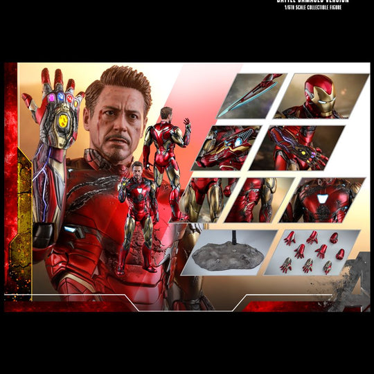 MMS543D33 -1/6th scale Iron Man Mark LXXXV (Battle Damaged Version) Collectible Figure Normal Version