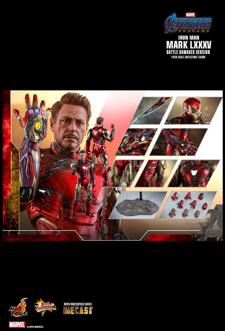 MMS543D33 -1/6th scale Iron Man Mark LXXXV (Battle Damaged Version) Collectible Figure Normal Version