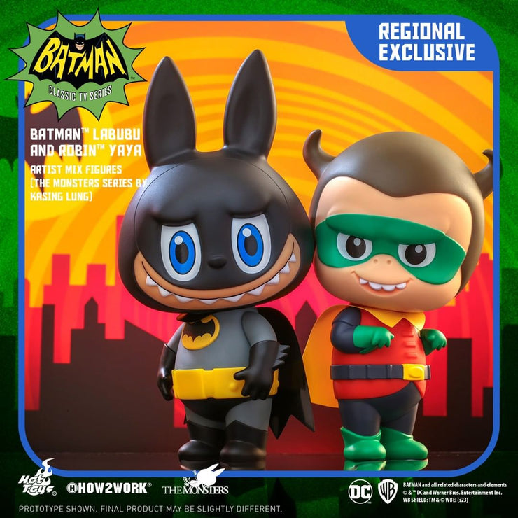 AMC036 - Batman (1966) - Batman Labubu & Robin Yaya Artist Mix Figures (The Monsters Series by Kasing Lung)