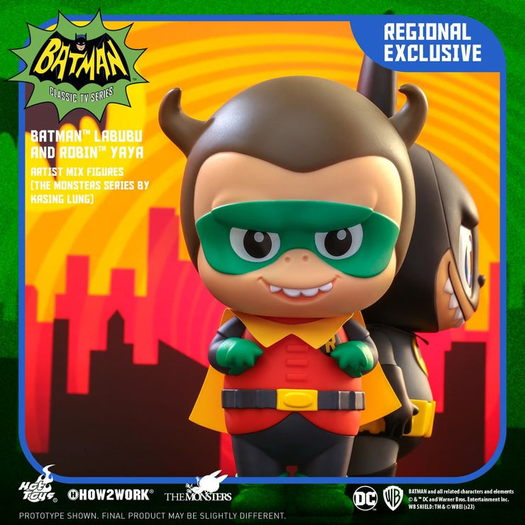 AMC036 - Batman (1966) - Batman Labubu & Robin Yaya Artist Mix Figures (The Monsters Series by Kasing Lung)