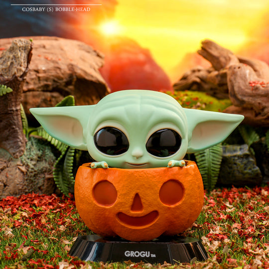 COSB1063 - The Mandalorian - Grogu in Pumpkin Cosbaby (S) Bobble-Head