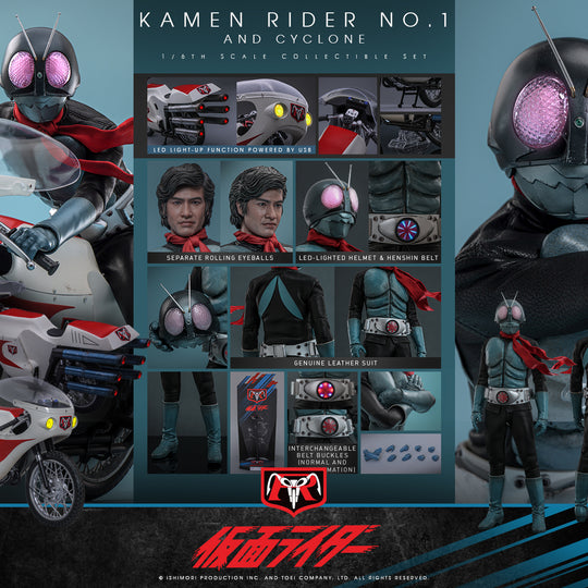 [Pre-Order] TMS148 - Kamen Rider - 1/6th scale Kamen Rider No. 1 and Cyclone Collectible Set