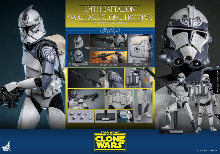 [Pre-Order] TMS143 - Star Wars: The Clone Wars - 104th Battalion Wolfpack Clone Trooper Collectible Figure (Deluxe Version)