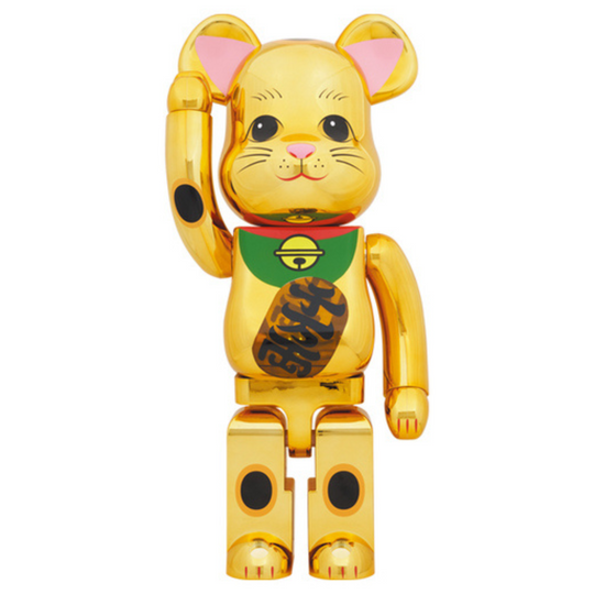 BE@RBRICK Manekineko Gold Plated Emit Light 1000%(ASK)