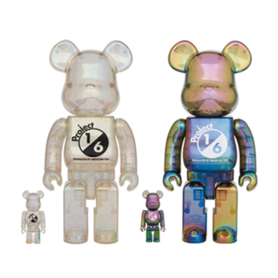 BE@RBRICK Project 1/6 Clear Chrome & Black Clear Chrome 100% & 400%